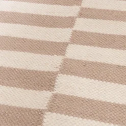 Baumwollteppich - Dazzle Blocks Beige Weiß