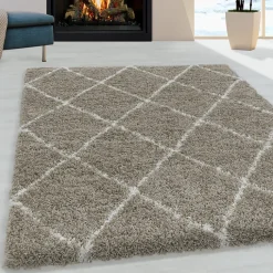 Berberteppich - Agadir Lines Beige Creme