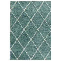 Berberteppich - Agadir Lines Blau Creme