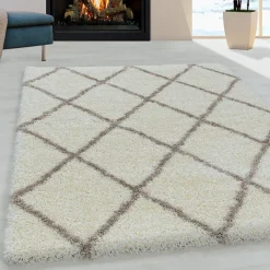 Berberteppich - Agadir Lines Creme Beige