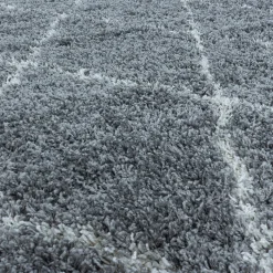 Berberteppich - Agadir Lines Grau Creme