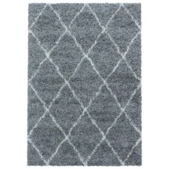 Berberteppich - Agadir Lines Grau Creme
