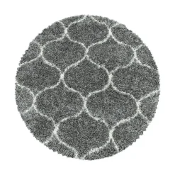 Berberteppich Rund - Agadir Circle Grau Creme