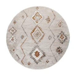 Berberteppich Rund - Blend Aztec Beige
