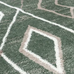 Berberteppich Rund - Blend Diamond Grün