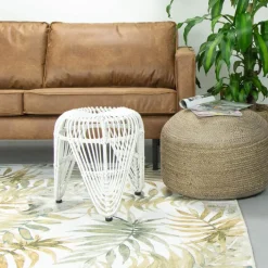 Boho Teppich - Palmier Blätter Naturel