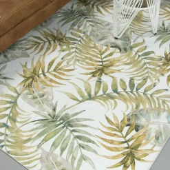 Boho Teppich - Palmier Blätter Naturel