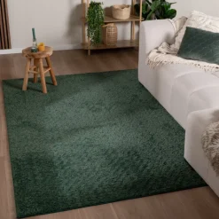 Flauschiger Teppich - Bobby Grün