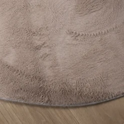 Flauschiger Teppich Oval - Cozy Taupe