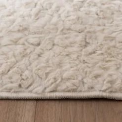 Flauschiger Teppich Rund - Bobby Weiß