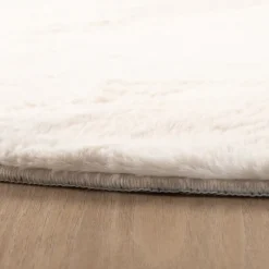 Flauschiger Teppich Rund - Cozy Creme