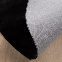Flauschiger Teppich Rund - Cozy Schwarz