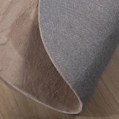 Flauschiger Teppich Rund - Cozy Taupe