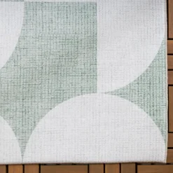 Gartenteppich Abstrakt - Groovy Tiles Grün