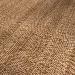 Garten Teppich Jute - Mavi Stripes Creme Braun