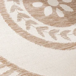 Garten Teppich Rund - Nusa Medallion Beige Creme