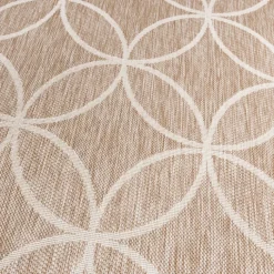 Geometrischer Outdoor Teppich - Faro Ripple Beige
