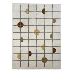 Geometrischer Teppich - Brunello Circles Gelb