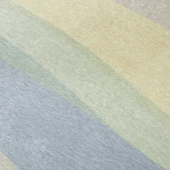 Geometrischer Teppich - Swing Waves Blau Grün
