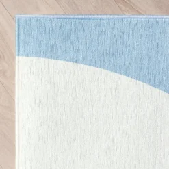 Geometrischer Teppich - Swing Shapes Blau Braun
