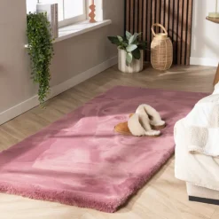 Hochflor Läufer - Comfy Supreme Dunkelrosa