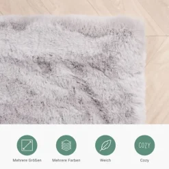 Hochflor Läufer - Comfy Supreme Grau