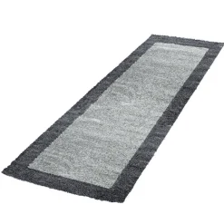 Hochflor Läufer - Edge Grau - 80x250cm
