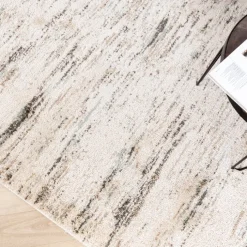 Hochflor Teppich - Blend Creme Blau
