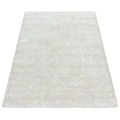 Hochflor Teppich - Blushy Creme Weiß