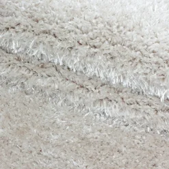 Hochflor Teppich - Blushy Creme Weiß