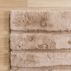 Hochflor Teppich - Carvy Curves Taupe