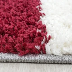 Hochflor Teppich - Cube Rot