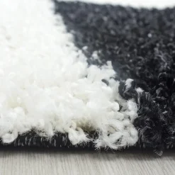 Hochflor Teppich - Cube Schwarz