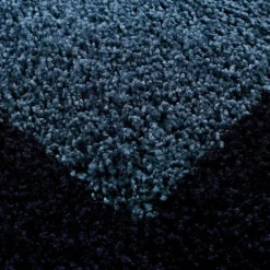 Hochflor Teppich - Edge Blau