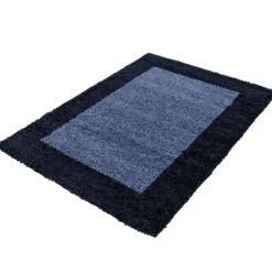 Hochflor Teppich - Edge Blau