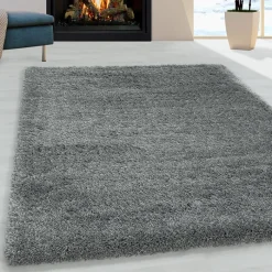 Hochflor Teppich - Fuzzy Grau