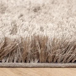 Hochflor Teppich - Glorious Silber Grau