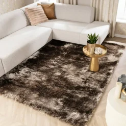 Hochflor Teppich - Glorious Silber Grau