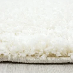 Hochflor Teppich - Life Creme Weiß