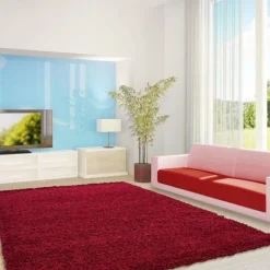 Hochflor Teppich - Life Rot