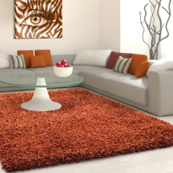 Hochflor Teppich - Life Terracotta