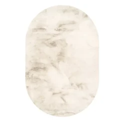 Hochflor Teppich Oval - Comfy Supreme Creme
