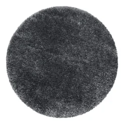 Hochflor Teppich Rund - Blushy Dunkelgrau