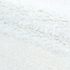 Hochflor Teppich Rund - Blushy Weiß