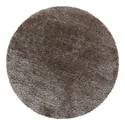 Hochflor Teppich Rund - Blushy Taupe