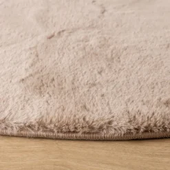 Hochflor Teppich Rund - Carvy Arches Taupe