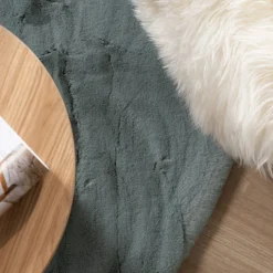 Hochflor Teppich Rund - Comfy Supreme Türkis