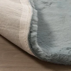 Hochflor Teppich Rund - Comfy Supreme Türkis