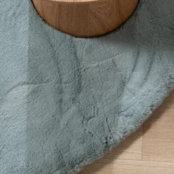 Hochflor Teppich Rund - Comfy Supreme Türkis
