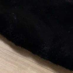 Hochflor Teppich Rund - Comfy Supreme Schwarz